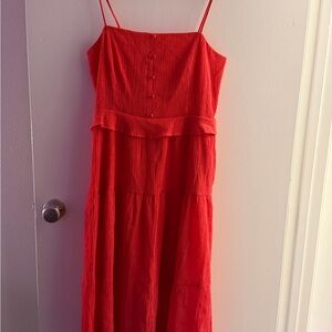 Elegant Red Sleeveless Dress